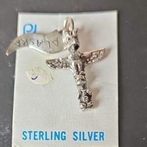 Sterling Silver Totem Pole Pendant